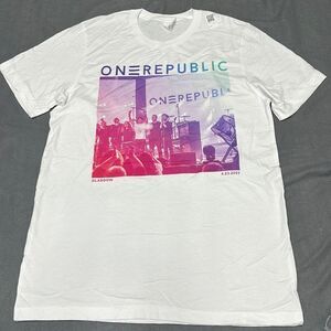 One Republic Glasgow Unisex White Graphic Tee Size Large